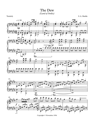 The Dew (Land of Smiles) for Piano solo