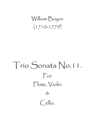 Trio Sonata No.11 (arr. Spence Bundy)