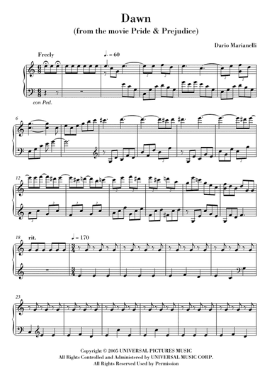 Dawn (arr. Ahiva Editions)
