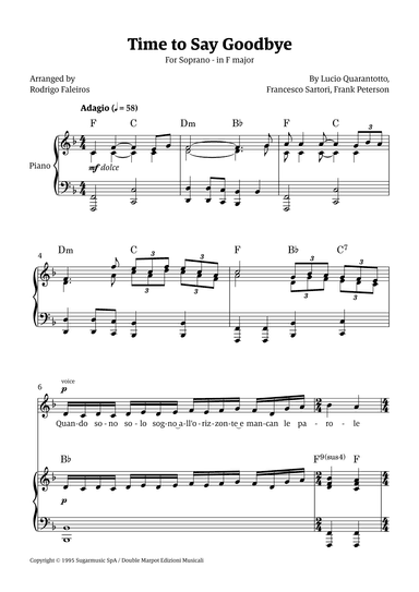 Time To Say Goodbye (arr. Rodrigo Faleiros)