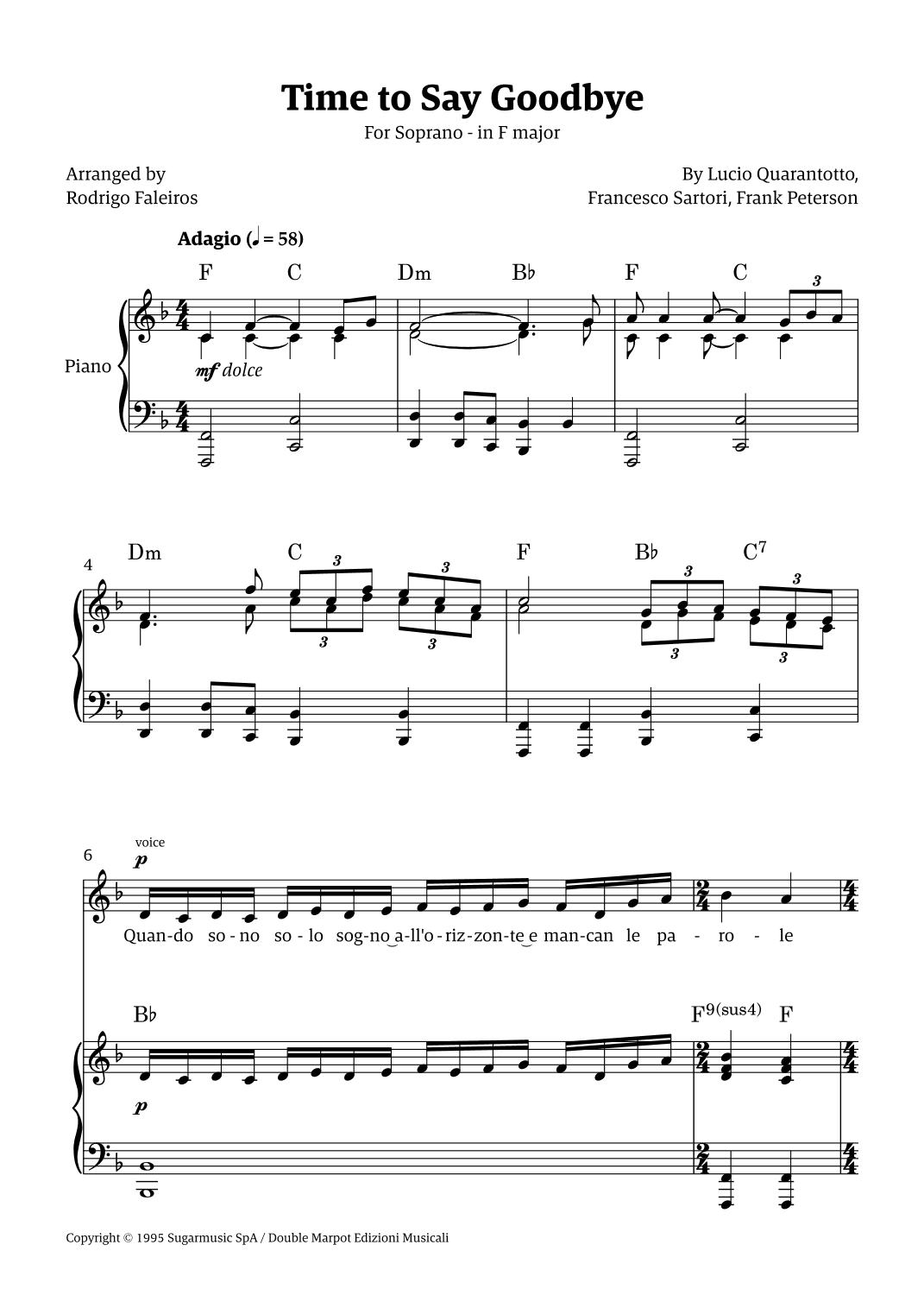 Time To Say Goodbye (arr. Rodrigo Faleiros)