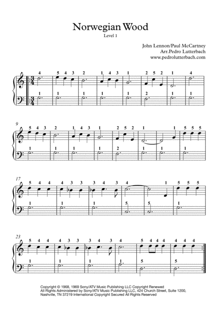 Norwegian Wood (this Bird Has Flown) (arr. Pedro Lutterbach)