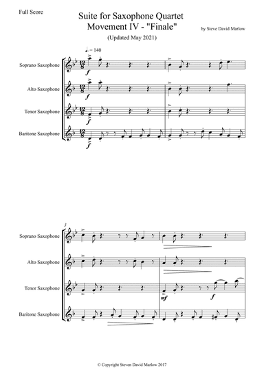 "Finale" (from Sax Quartet Suite)