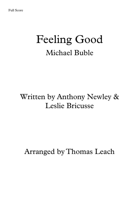 Feeling Good (arr. Thomas Leach)
