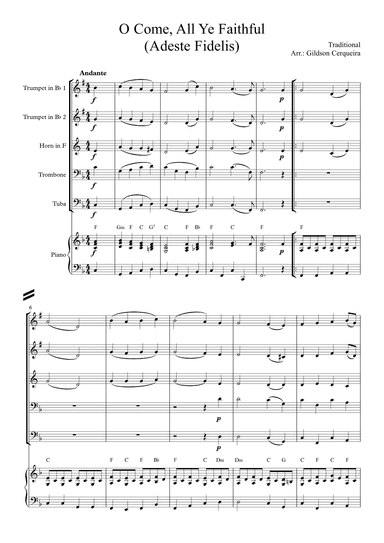 O Come, All Ye Faithful (arr. Gildson Cerqueira)