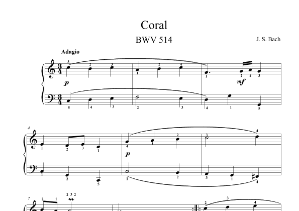 Coral - BWV 514 (arr. Jofré Juan Pablo)