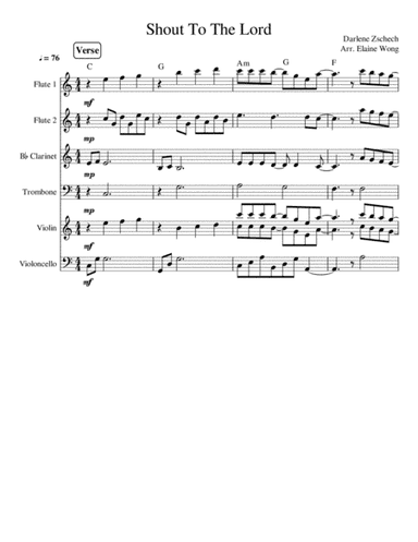 Shout To The Lord (arr. Elaine Wong)