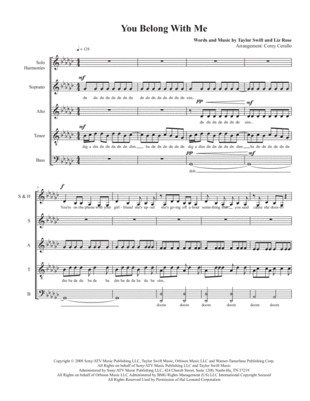 You Belong With Me (arr. Corey Cerullo)