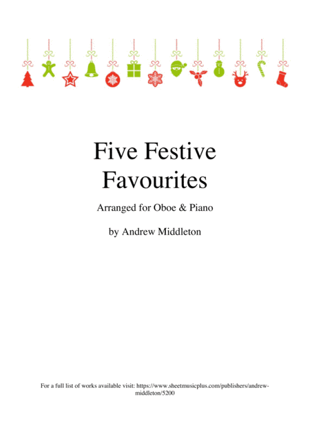 Five Festive Favourites arranged for Oboe and Piano (arr. Andrew Middleton)