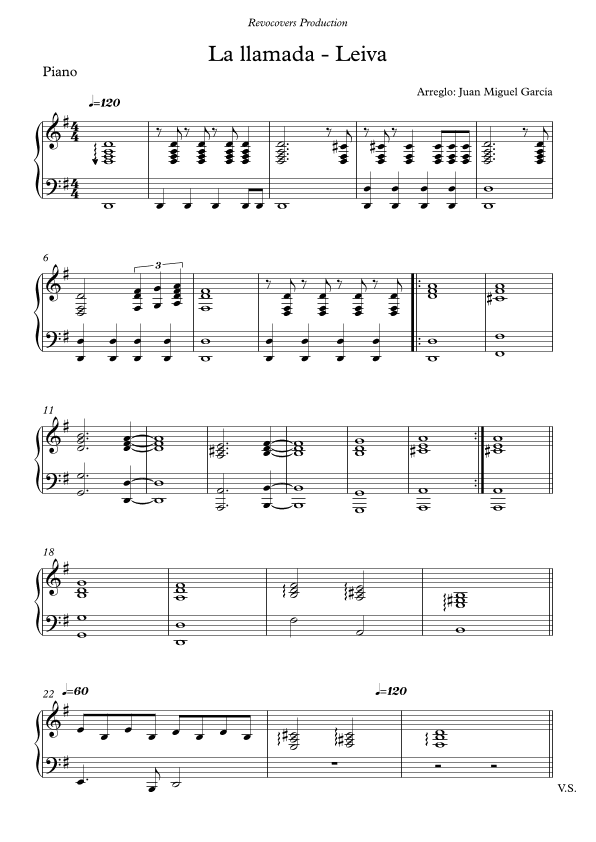 La Llamada (arr. Revocovers)