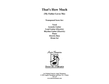 That's How Much (My Father Loves Me) Rhythm Score