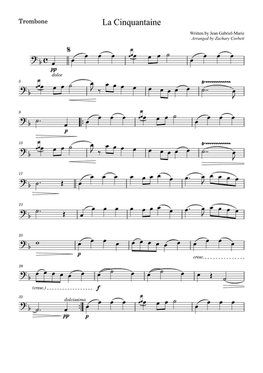 La Cinquantaine (arr. Zachary Corbett)