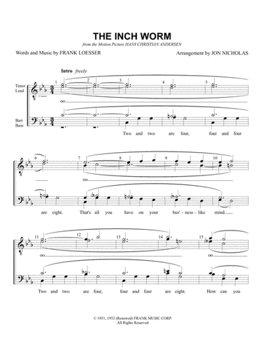 The Inch Worm (arr. Jon Nicholas)