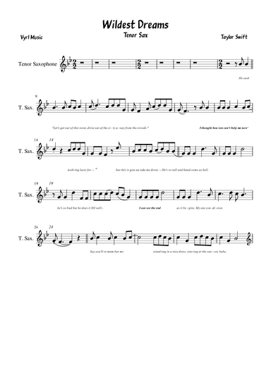 Wildest Dreams (arr. Vyrl)