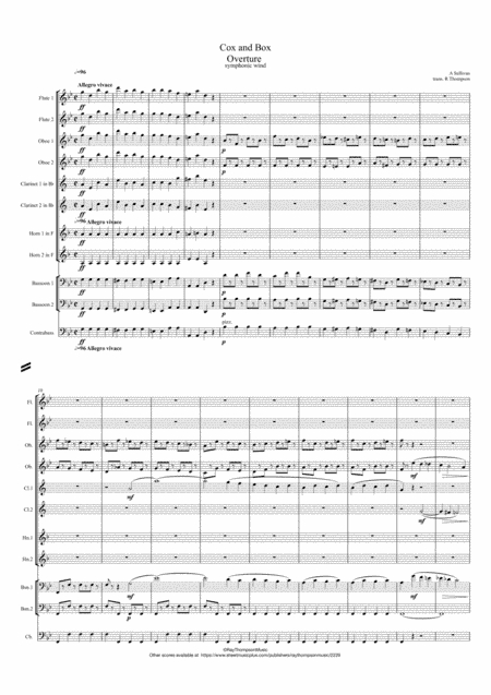 Sullivan: Cox and Box Overture - symphonic wind (arr. Ray Thompson)