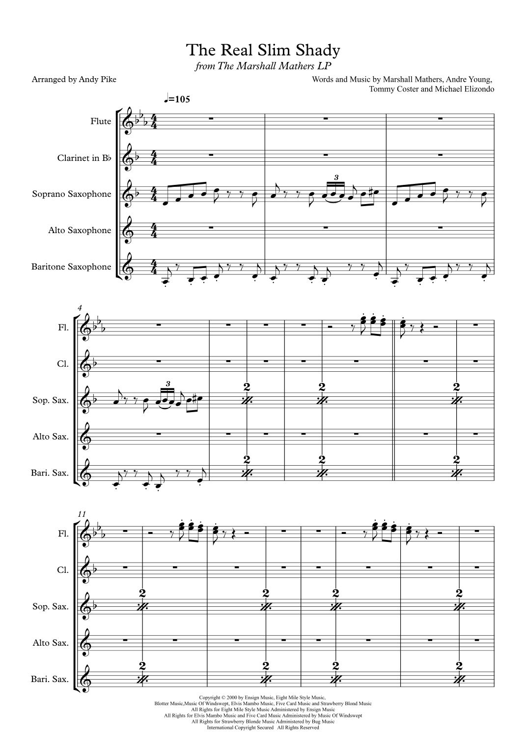 The Real Slim Shady (arr. Andy Pike)