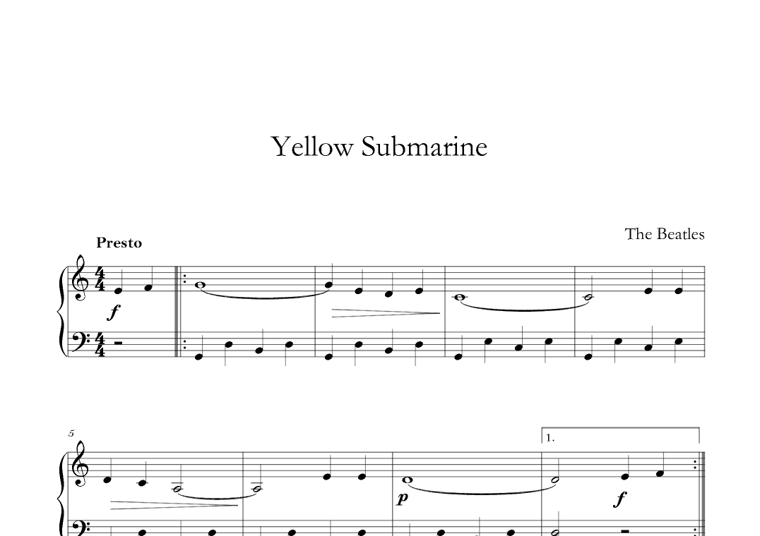 Yellow Submarine (arr. Lila)