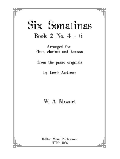 Mozart Six Sonatinas Book 2 No. 4 - 6 (arr. Lewis Andrews)