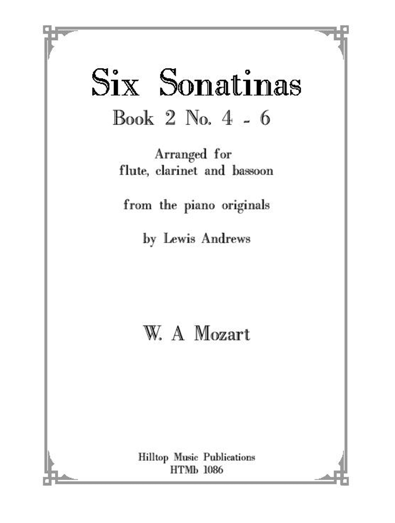 Mozart Six Sonatinas Book 2 No. 4 - 6 (arr. Lewis Andrews)