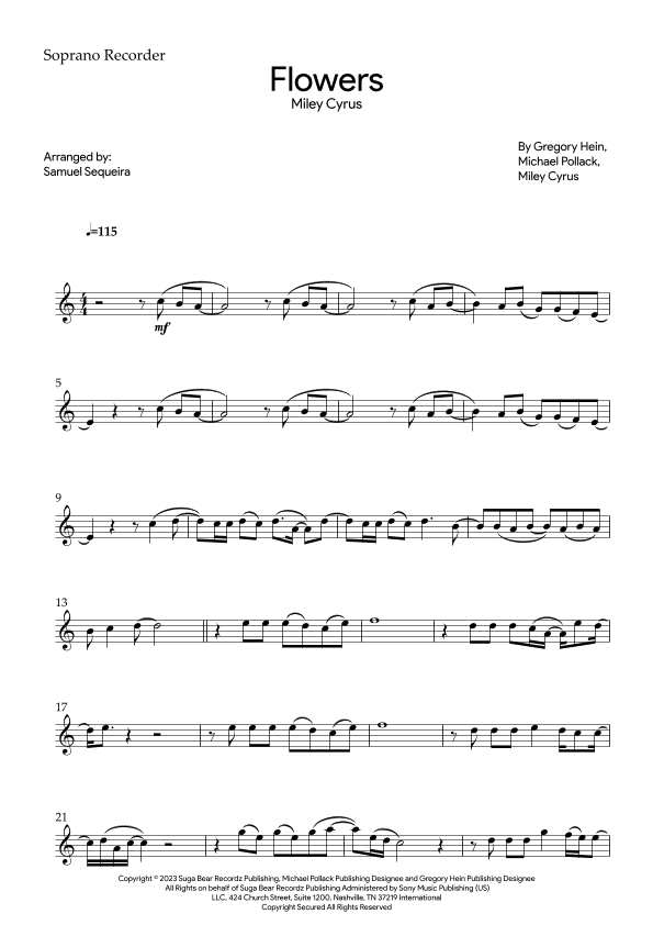 Flowers (arr. Samuel Sequeira)