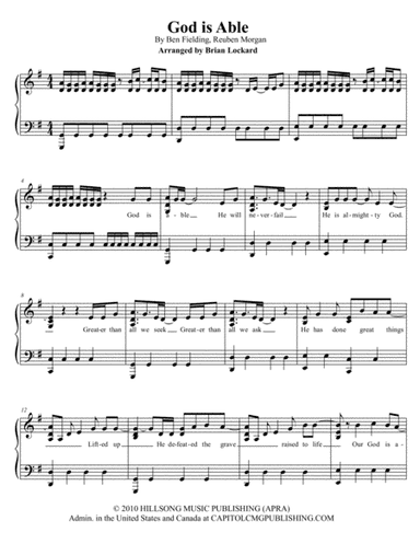 God Is Able (arr. Brian Lockard)