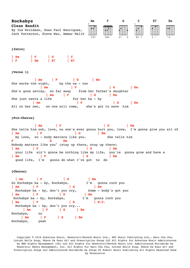 Rockabye (arr. Alex Davis)