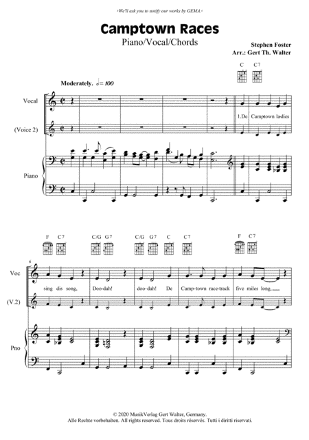 Camptown Races (arr. Gert Th. Walter)