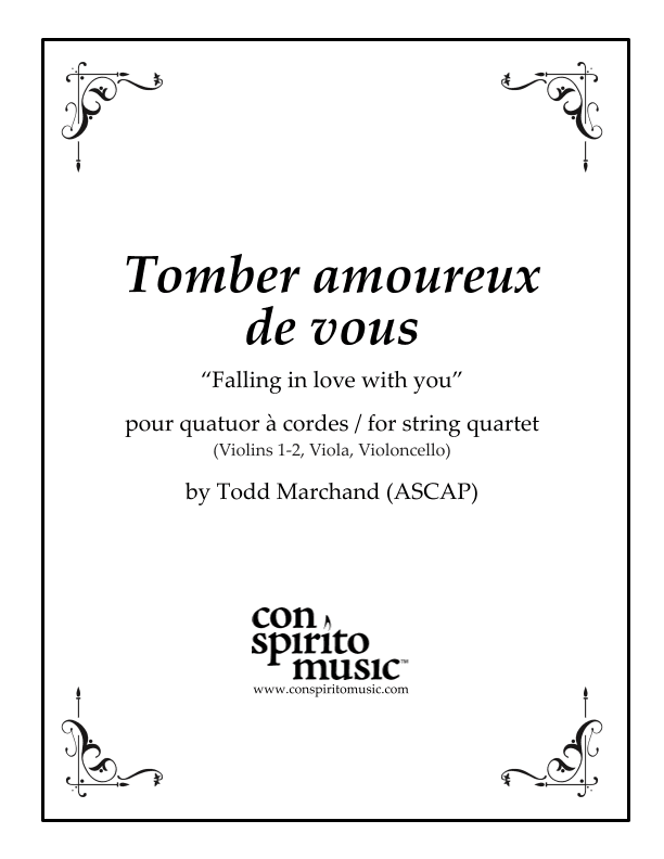 Tomber amoureux de vous ("Falling in love with you") — string quartet