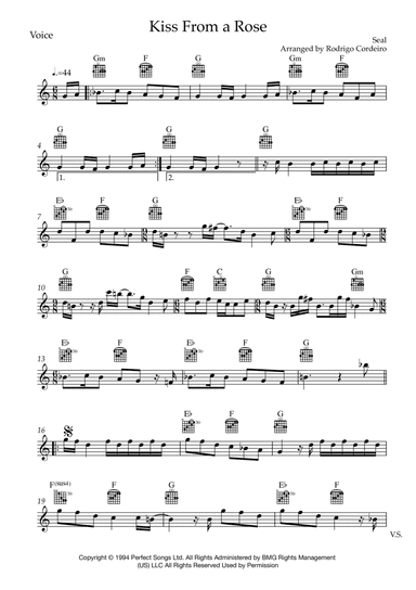 Kiss From A Rose (arr. Rodrigo Cordeiro)