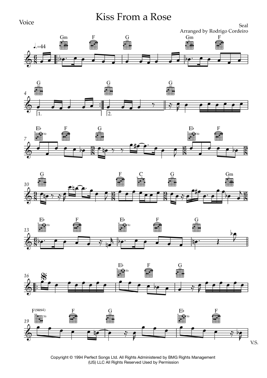 Kiss From A Rose (arr. Rodrigo Cordeiro)