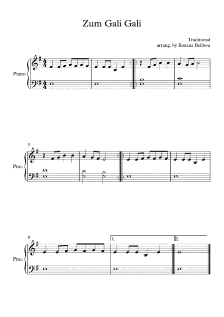 Zum Gali Gali (arr. Roxana Belibou)