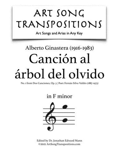 Ginastera (arr. ArtSongTranspositions.com)
