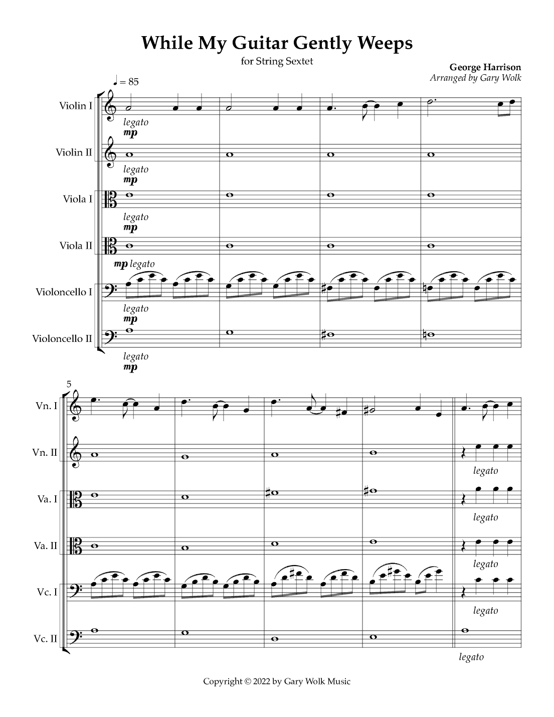 While My Guitar Gently Weeps (arr. Gary Wolk)