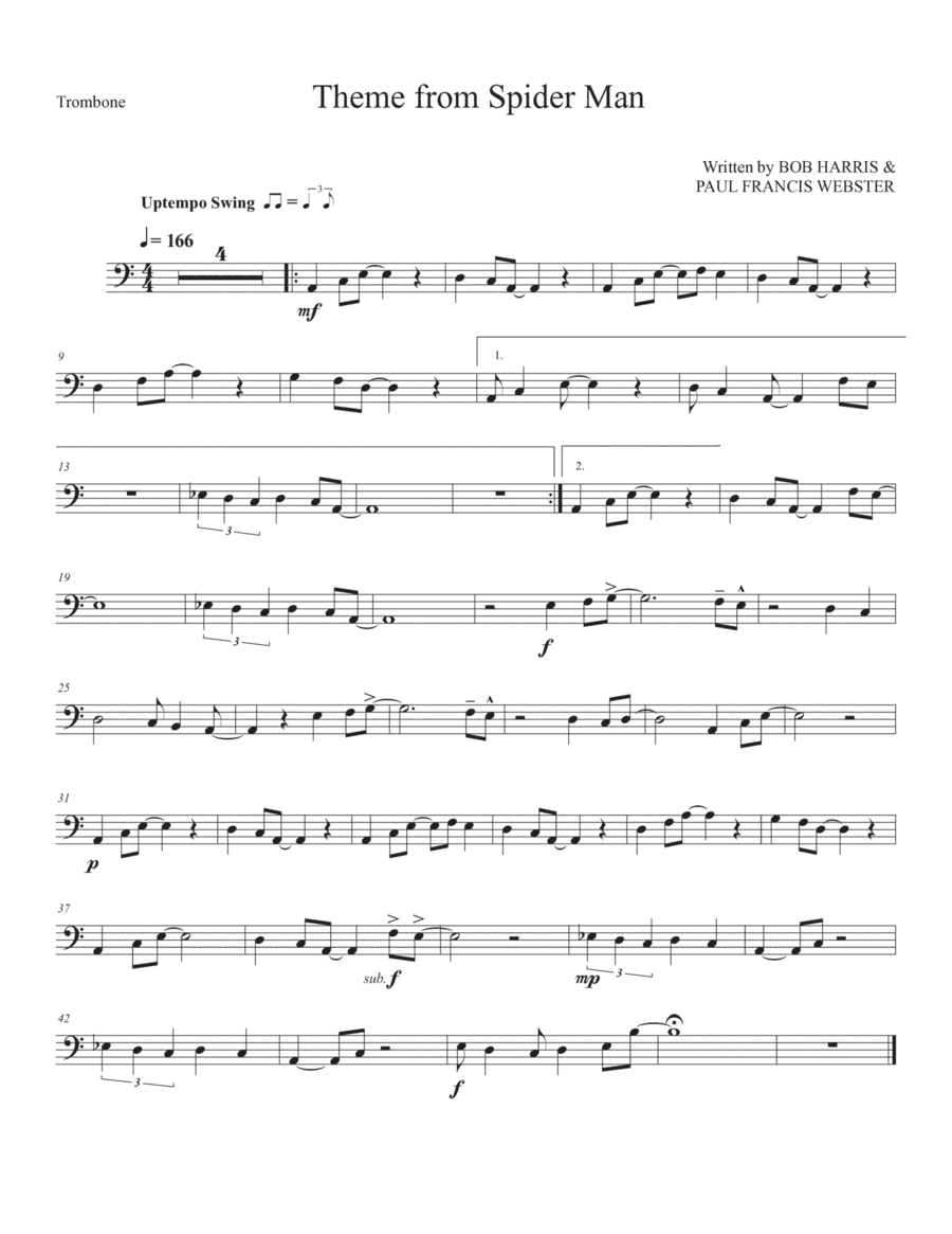 Theme From Spider Man (arr. Melanie B. Guerin)
