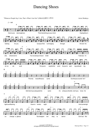 Dancing Shoes (arr. COPYDRUM)