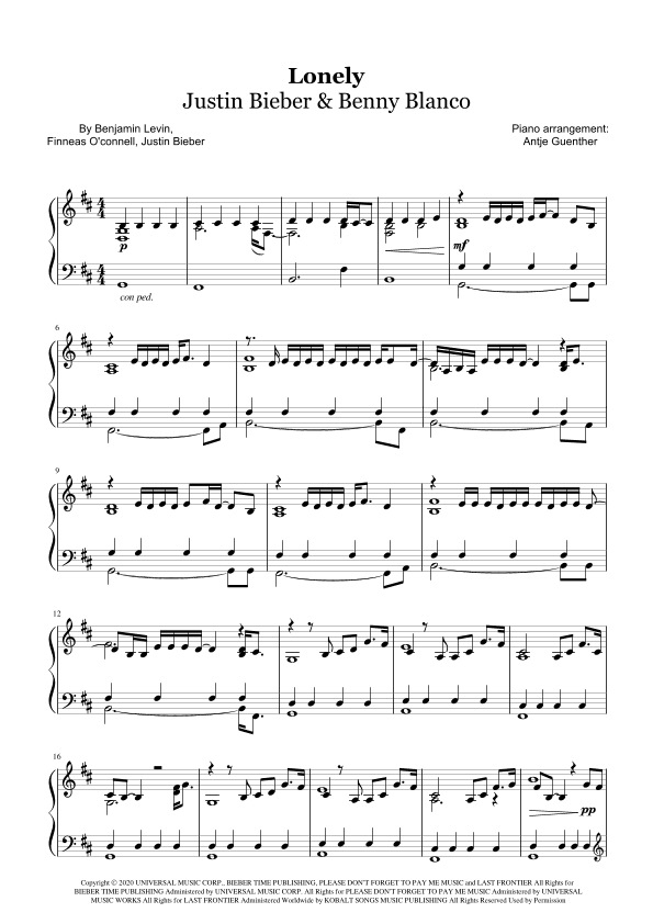 Lonely (arr. Antje Günther)