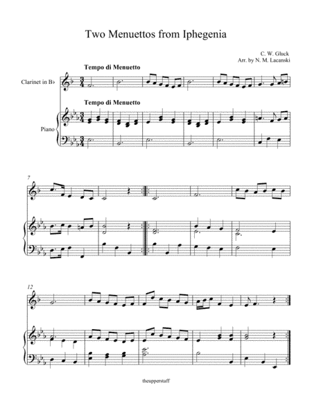 Two Menuettos from Iphegenia (arr. Nick Lacanski)