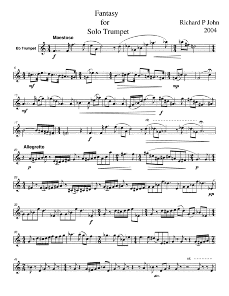 Fantasy for Solo Trumpet