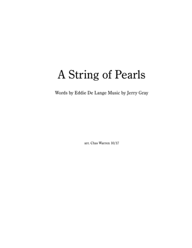 A String Of Pearls (arr. Chas Warren)