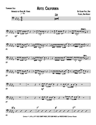 Hotel California (arr. David W. Young)
