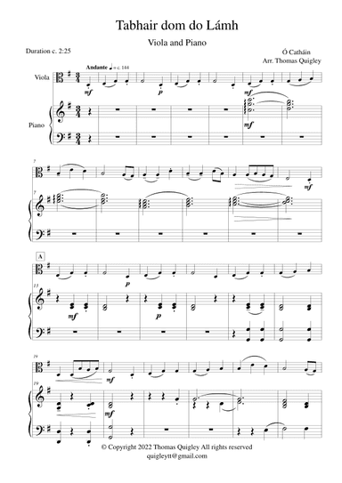 Tabhair dom do Lámh (Give Me Your Hand) (arr. Thomas Quigley)