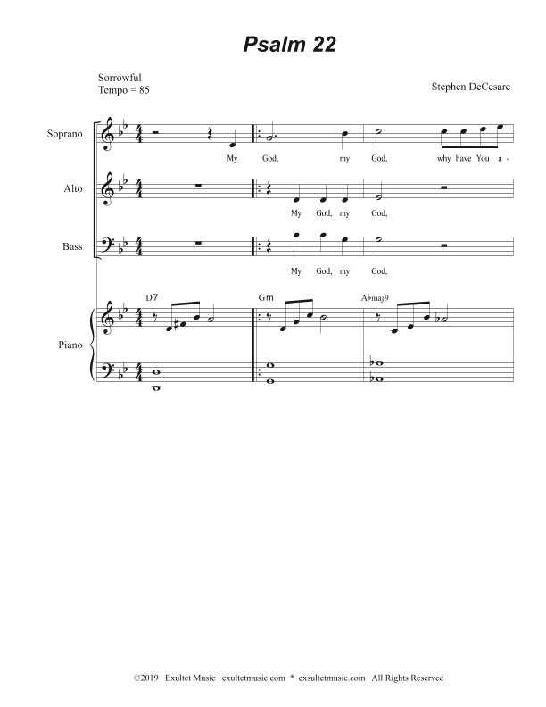 Psalm 22 (My God, My God) (SAB)