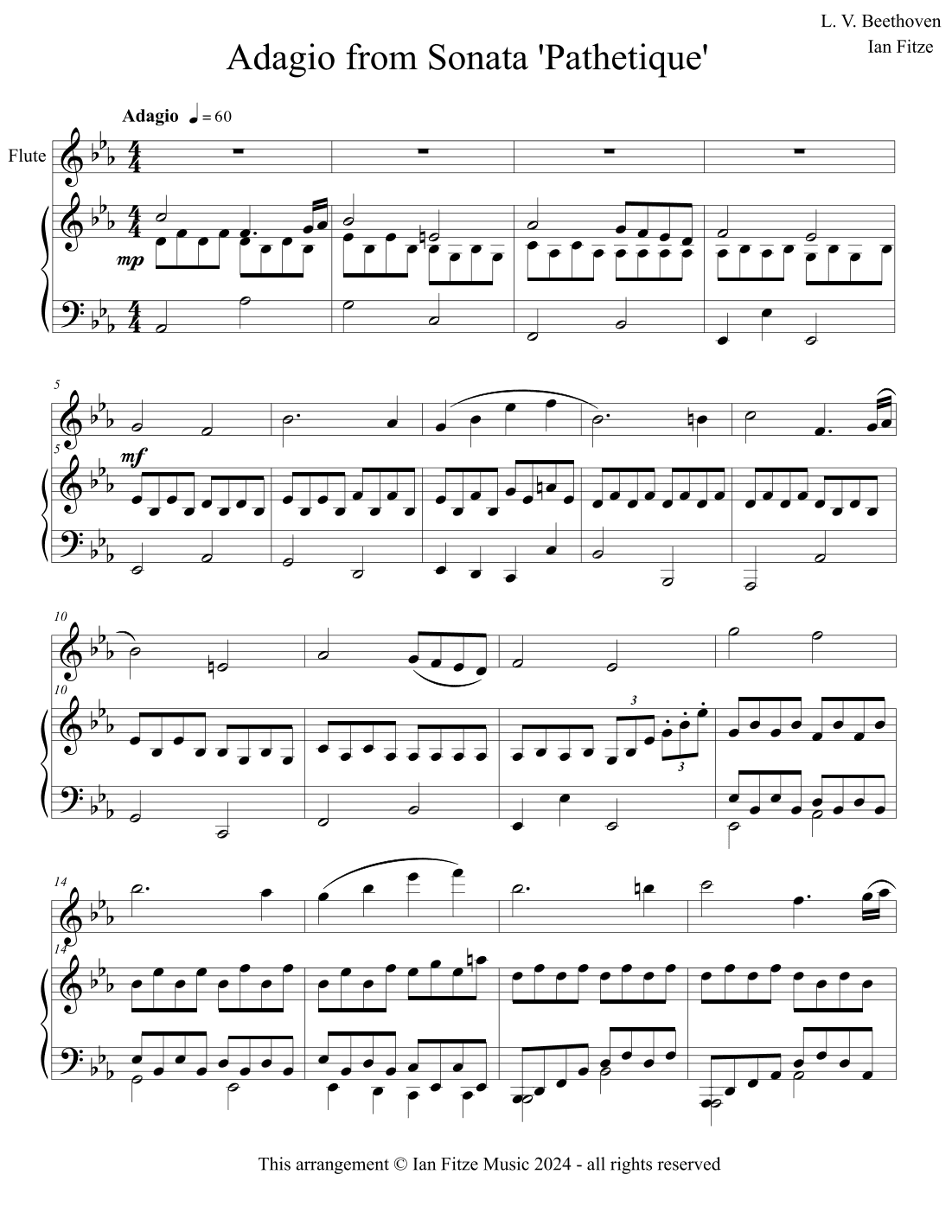 Adagio Cantabile from Sonata 'Pathetique' (arr. Ian Fitze)