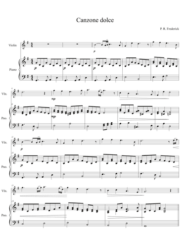 Canzone dolce (Violin Solo)