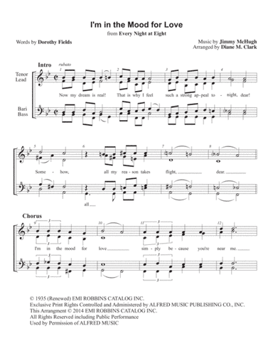 I'm In The Mood For Love (arr. Diane M. Clark)