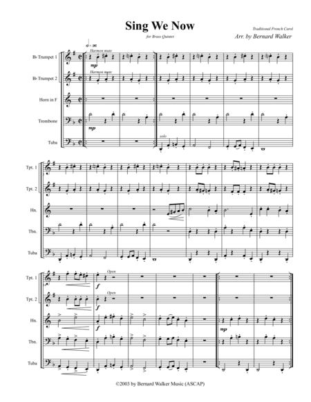 Sing We Now of Christmas (arr. Bernard Walker)