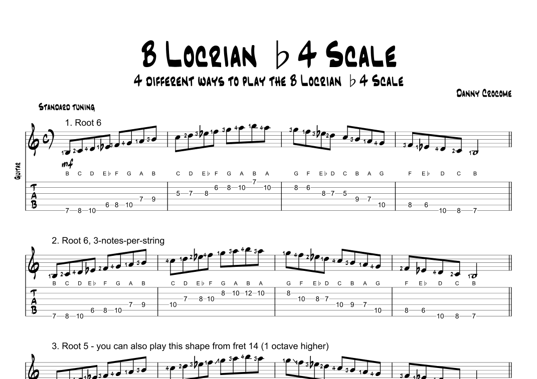 B Locrian b4 Scale (4 Ways to Play)