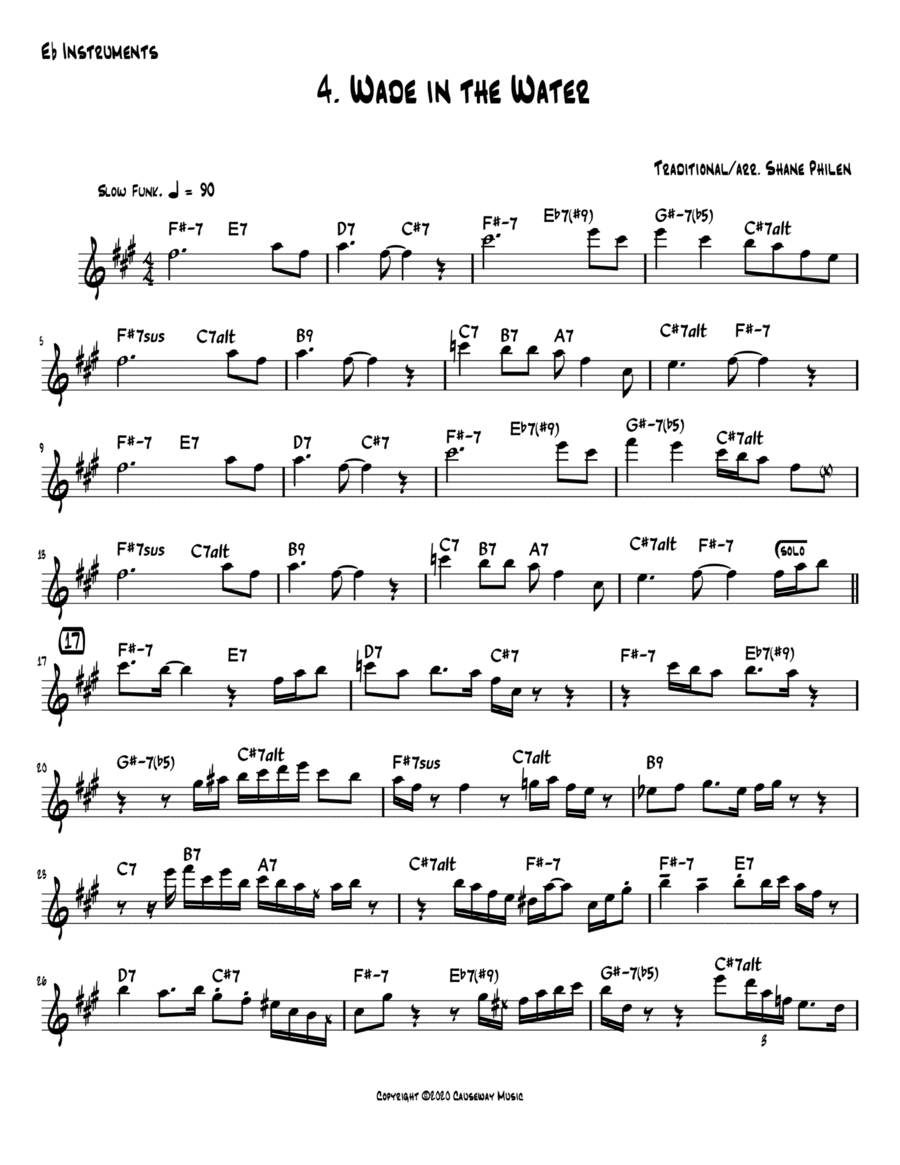 Wade In The Water - Eb Instruments (arr. Shane Philen)