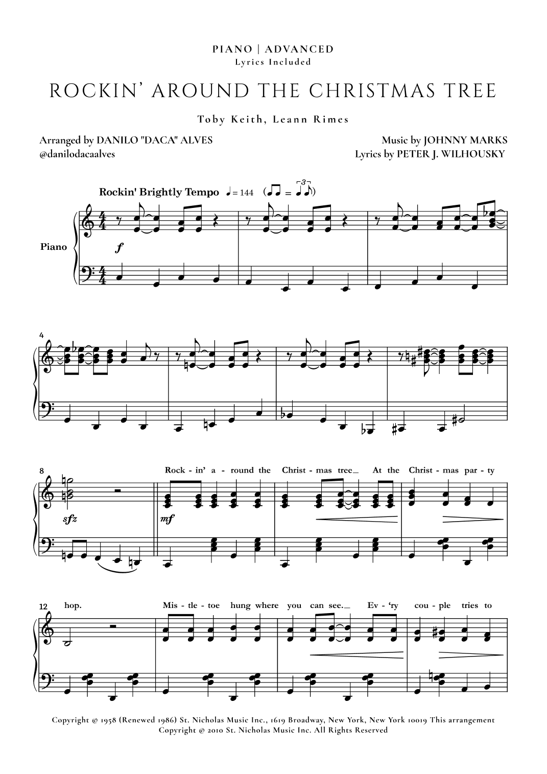 Rockin' Around The Christmas Tree (arr. Danilo "Daca" Alves)