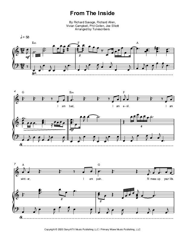 From The Inside (arr. Tunescribers)